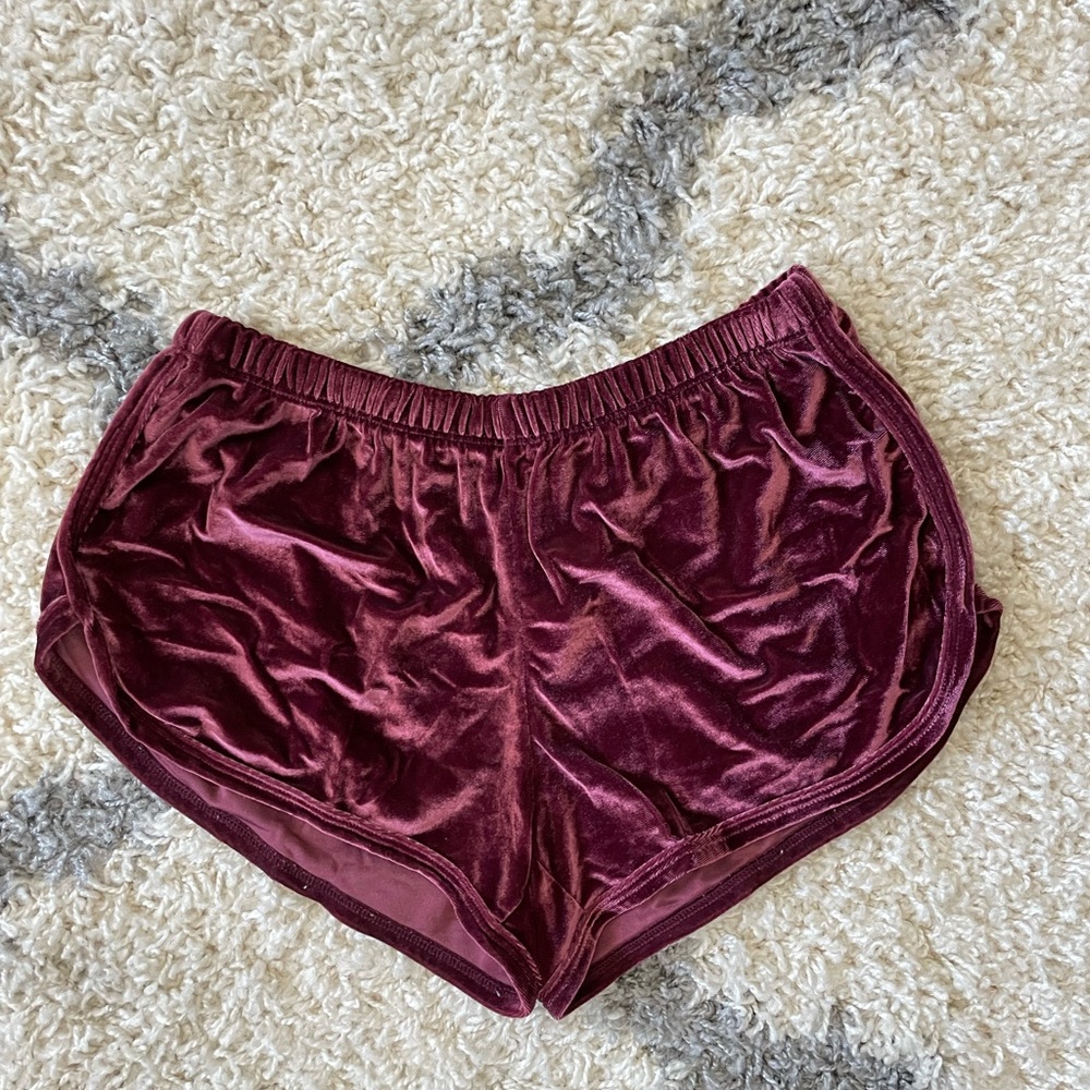 VELVET MAROON BRANDY MELVILLE SHORTS